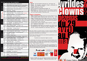 Festival Avril des Clowns 2006 - Plaquette